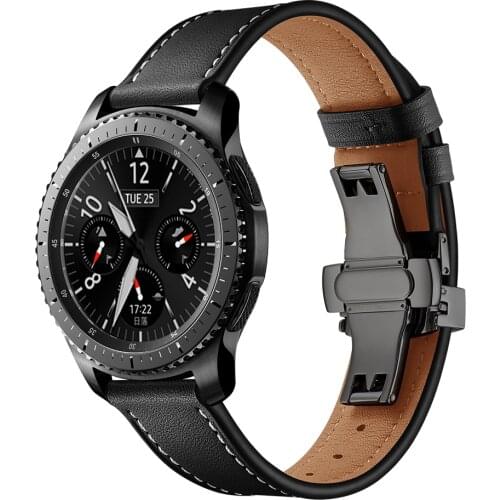 Italy Leather strap For samsung galaxy watch 3 45mm/46mm Gear s3 frontier belt bracelet Huawei gt-2-2e-Pro 46 mm 22mm watch Band