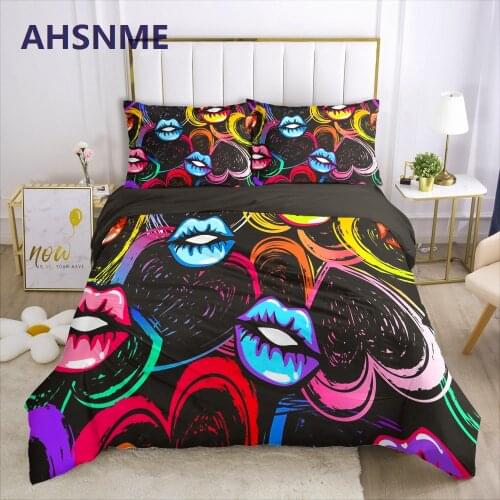 3D Luxury Bedding Sets Comforter/Blanket/Quilt/duvet Cover Set Pillowcases Queen/King/Europe/Russia Size Buy Kiss