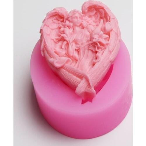 Luyou Luyou 3D Lovely Angel Shape Silicone Cake Mold Fondant Cake Tools For Cupcake Sleep Angel Fondant Mold FM1303