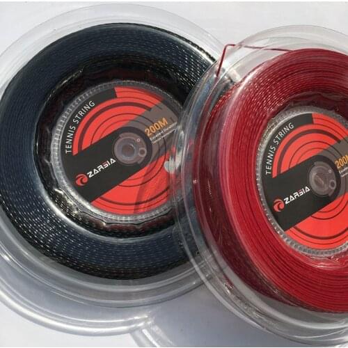 Free shipping 1 Roll ZARSIA Hexaspin twister polyester tennis strings 1.23 mm 16G hard feeling string 200m