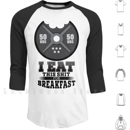 Eat Big Train Big Hoodie Long Sleeve Gym Train Hard Pumping Iron Lift Weights Gym Junkie Fitness Gymnasium