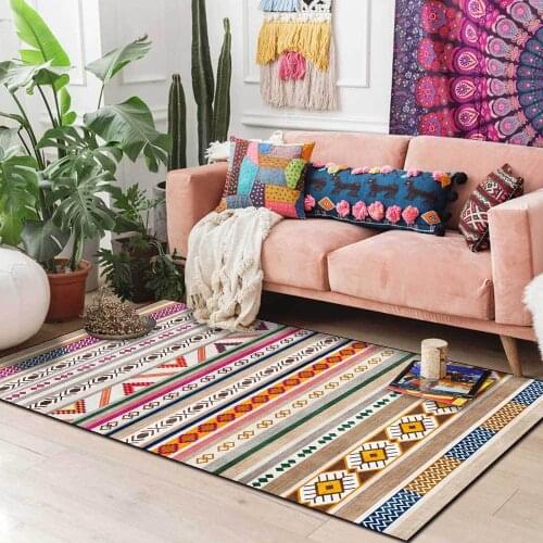 Vintage Bohemian Carpets forr Living Room Bedroom Big Area Carpet Coffee Table Sofa Non-Slip Floor Mat Home Decoration Area Rugs