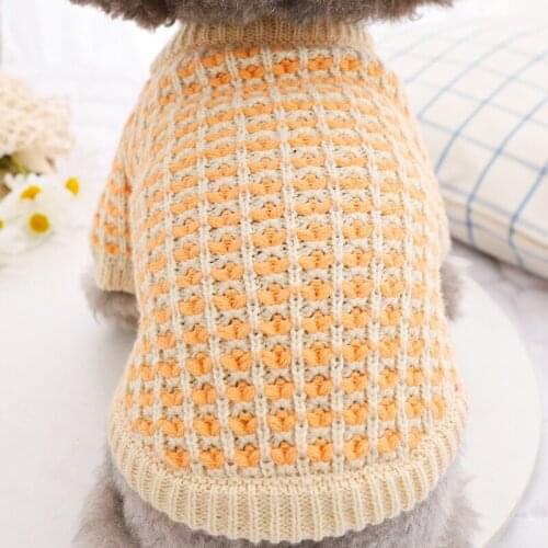 Knitted Sweater Pet Dog Clothes Fashion Clothing Dogs Super Small Costume Soft Cute Warm Chihuahua Winter Orange Boy Mascotas