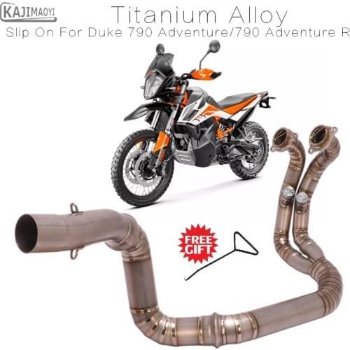Motorcycle Exhaust For Duke 790 Adventure 790 ADV R 790 ADV R Rally Modifed Full System Titanium Alloy Front Middle Link Pipe