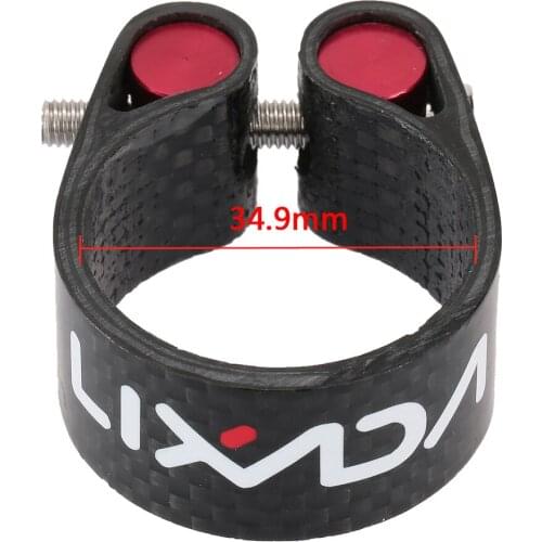 Lixada Carbon Fiber Seat Post Clamp Carbon 30.2mm 34.9mm Seatposts Clamps Bicycle Parts