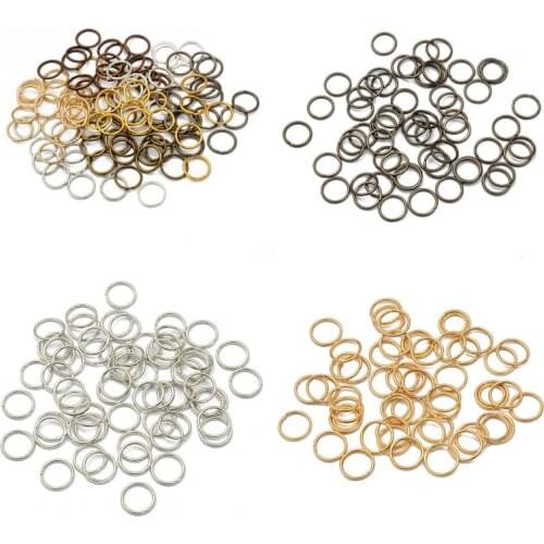 200Pcs/set 0.8*8mm Small Opening Hair Ring Braid Bead Dreadlock Clip Braid for African Braided Braids Decorative Accessories