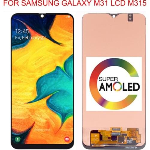 6.4'' OLED/Super AMOLED For Samsung Galaxy M31 LCD M315 M315F SM-M315F LCD Display Touch Screen Digitizer Repair Parts 4.6