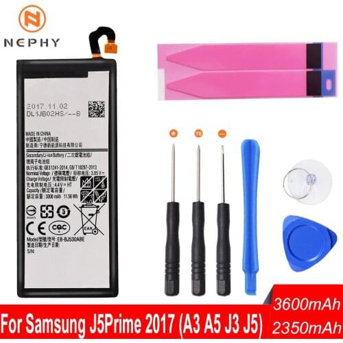 Nephy Origin Battery For Samsung Galaxy J5 Prime Pro A3 A5 J3 2017 SM-A320FL A520F J330F J530F G570F/DS Phone Replace Free Tools