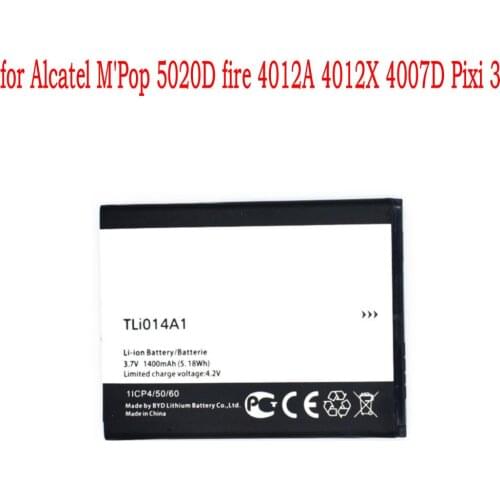 High Quality 1400mAh TLI014A1 battery For Alcatel One Touch Pop D3 / Pop C2 / 4035D,4035X,4035A,4032D,4032E,4032X,4032A