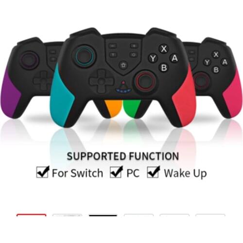 T23 Wireless Controller for Nintendo Switch PRO with Wake-Up Vibration Macro Programming for N-SL / PC Black