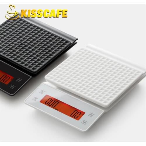 Household Electric Scale Portable Drip Coffee Scale with Timer Electronic Weighing Bar Kitchen High Precision LCD Barista Tools