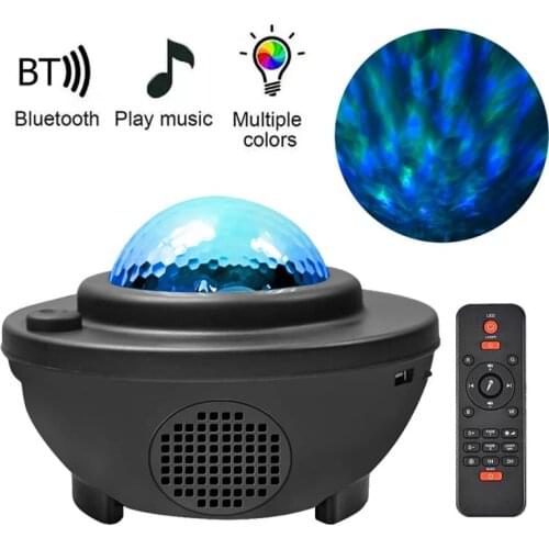 Colorful Starry Sky Projector Blueteeth USB Voice Control Music Player LED Night Light USB Charging Projection Lamp Kids Gift