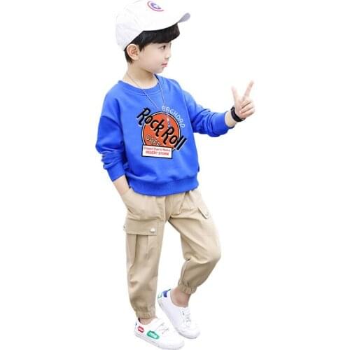 Childrens Sweater 2021 Spring and Autumn New Boys Letter Sweater, Big Boy Handsome Korean Long Sleeve Sweater