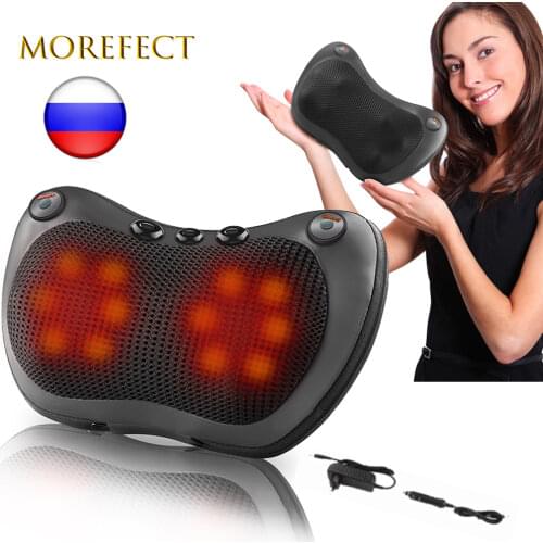 Relaxation Massage Pillow Vibrator Electric Shoulder Back Heating Kneading Infrared therapy shiatsu Neck Pillow Massager