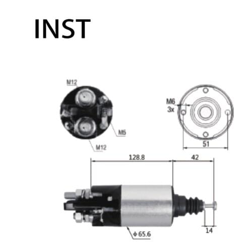 ELECTROMAGNETIC SWTICH SOLENOID FOR 24V 2.5KW M373X07671 M373X17171 M373X18771 0011526710 A0011526710 842