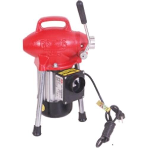 GQ-75 Electric Pipe Dredging Machine 220v / 390w Low Water Pipeline Fluster Toilet Blockage Dredge Cleaning Machine