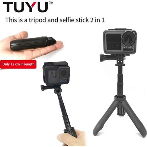 Pocket Pole Mini Selfie Stick+Extendable Handle Tripod Steady For GoPro Hero 9 8 7 65 insta 360 DJI OSMO Action Yi 4K EKEN SJCAM