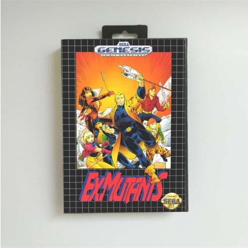 EX-Mutants - USA Cover With Retail Box 16 Bit MD Game Card for Sega Megadrive Genesis Video Game Console