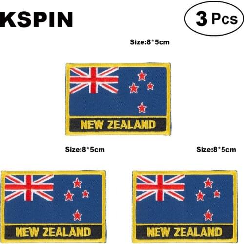 New Zealand Rectangular Shape Flag patches embroidered flag patches national flag patches for clothing DIY Decoration