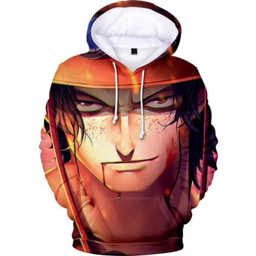2021 New One Piece Monkey D Luffy 3D print hoodies men/women ACE Anime hoodie sweatshirt harajuku Brand hip hop Jacket clothes