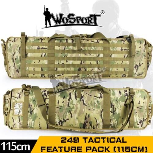Outdoor High Quality Tactical Gun Bag Sport Feature Camo Outdoor Military Army Hunting Airsoft Oxford Rifle 249 Functional Pack