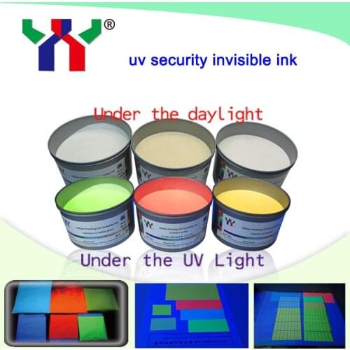Nature Dry/uv invisible ink for offset printing colorless to red, hot sale, exquisite workmanship, good quality,0.5kg/Pack