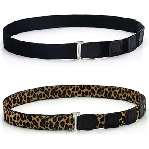 Fashion Leopard Adjustable Belt For Easy Shirt Stay Non-slip Wrinkle-Proof Shirt Holder Straps Locking Belt Holder For Women Men