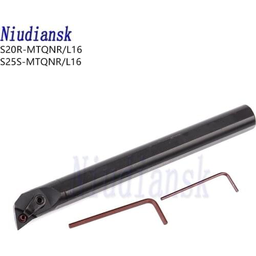 S20R-MTQNR16 Arbor S25S-MTQNR16 Internal Turning Tool Holder S20R-MTQNL16 S25S-MTQNL16 CNC Lathe Tools , Inner Hole Turning Tool