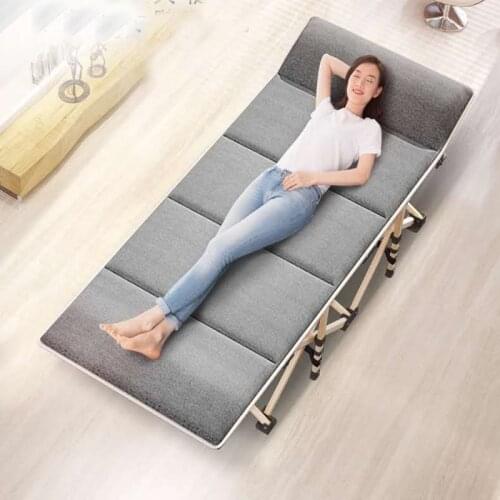 Foldable bed deck chairs Accompanying beds outdoorfurniture portablesimple folding camping chair multifunctional lunch break bed