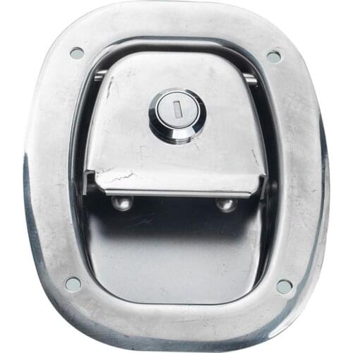 Flush Pull Latch Waterproof Stainless Steel Flush Slam Hatch Latch Tool Box Lock for RV Trailer Boat