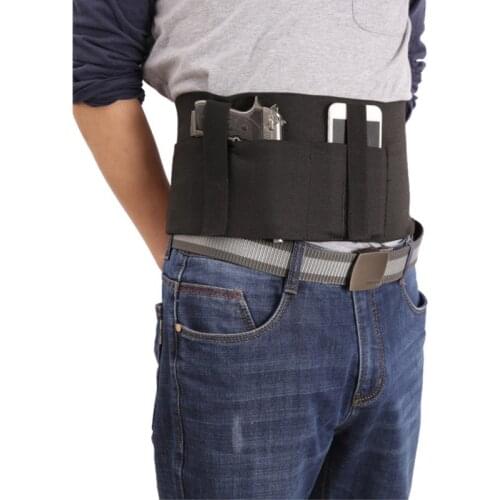 Tactical Gun Holster Concealed Belly Pistol Gun Holster Wide Belt Band Universal Airsoft Handgun Military Holster Glock Holster