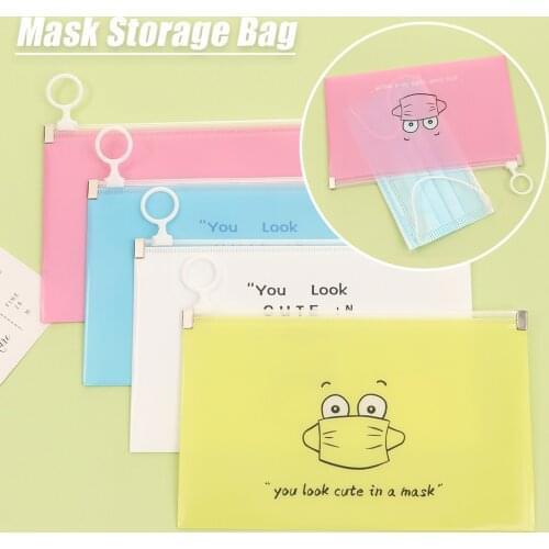 1/4Pcs New Hot Fashion Mask Cover Bag Portable Anti-dust Facemask Holder Storage Box Temporary Masks Save Organizer Container