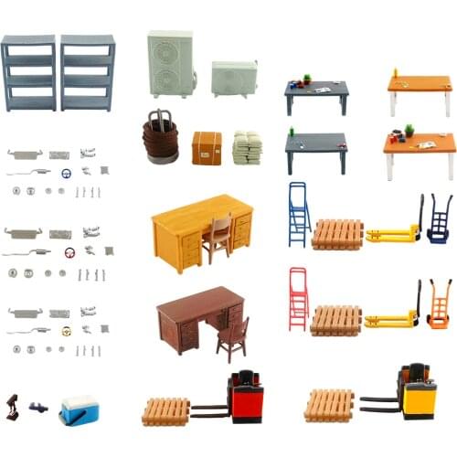 1/64 Mini Car Repair Shop Figure Sand Table Scene Diorama Collection Gifts Stand Table Scenery Decor Crafts