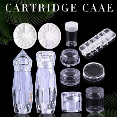 1pc Transparent Different Case Nail Art Empty Storage Case Box Nail Glitter Rhinestone Crystal Beads Accessories Container