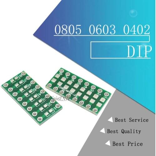 10pcs 0805 0603 0402 to DIP PCB Transfer Board DIP Pin Board Pitch Adapter keysets