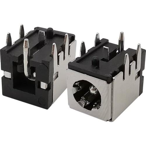 10Pcs 5.5*2.1mm DC Charging Power Socket DC-007B Connector Bracket Copper 5.5x2.1mm Laptop Power Socket Adapter