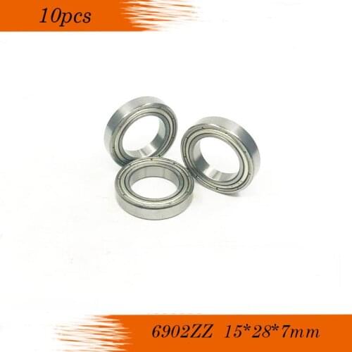 10pcs/lot Metal Sealed 6902 6902Z 6902ZZ 15*28*7mm P0 Bearing Thin Wall Bearing 6902 2Z