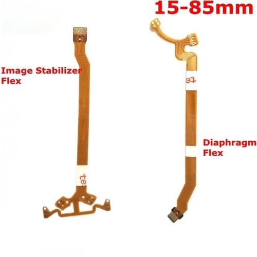 2PCS NEW EF-S 15-85 Aperture Flex Diaphragm Cable + Image Stabilizer Anti-Shake FPC For Canon 15-85mm F3.5-5.6 IS USM Spare Part