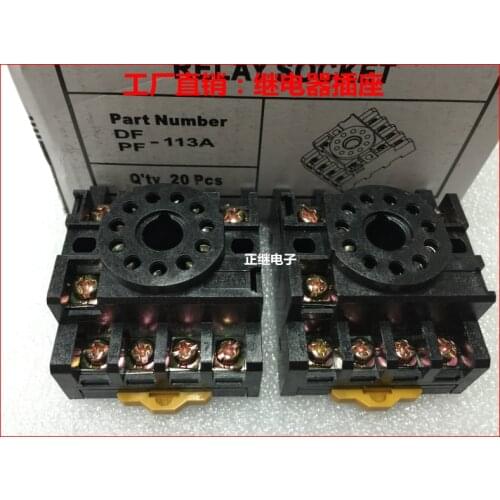 5pcs/lot The relay socket PF-113A is suitable for the MK3P JTX-3C JQX-10F 3Z
