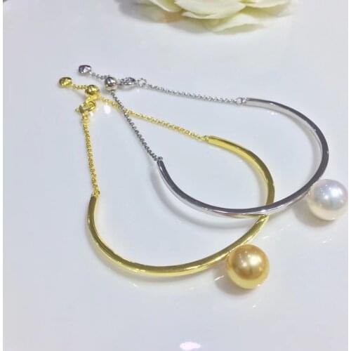 925 Sterling Silver Bracelet Mountings ADJUSTABLE Bangle Findings Jewelry Parts Fittings Accessories for Pearls Beads Stones