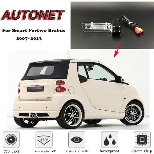 AUTONET Backup Rear View camera For Smart Fortwo Brabus 2007 2008 2009 2010 2011 2012 2013 Night Vision license plate camera