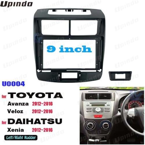 2 Din 9 Inch Car Radio Installation GPS Mp5 ABS PC Plastic Fascia Plane Frame For TOYOTA Avanza Veloz Daihatsu Xenia 2012-2016