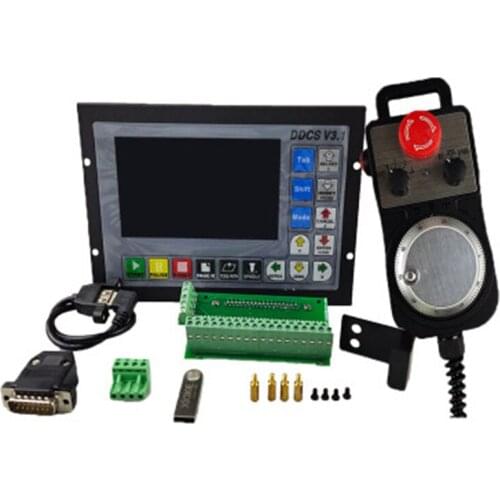 DDCSV3.1 3 / 4 Axis Standalone Motion Controller off-line Pulse MPG Handwheel Emergency Stop for CNC Router Engraving Machine