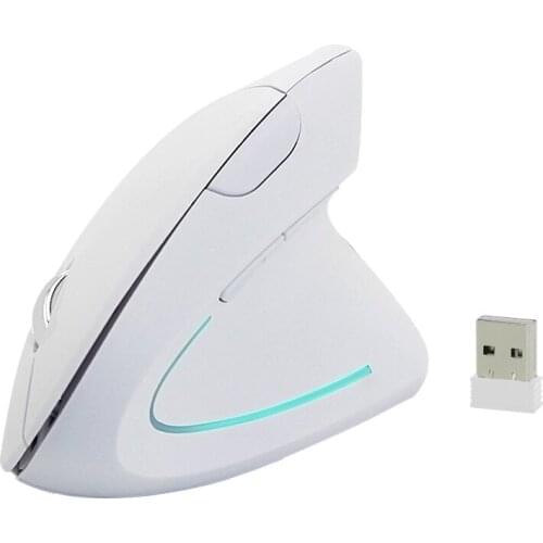 Wireless Vertical Gaming Mouse USB Computer Mice Ergonomic Desktop Upright Mouse 1600DPI 6 Button Mice for PC Laptop Office Home