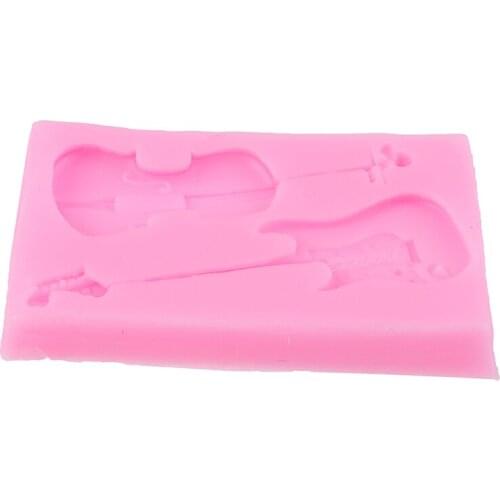 Guitar Violin baking mold Exquisite Musical Instrument Clay Candy Chocolate Baking Bakery DIY Handmade Kitchen Baking Gadgets