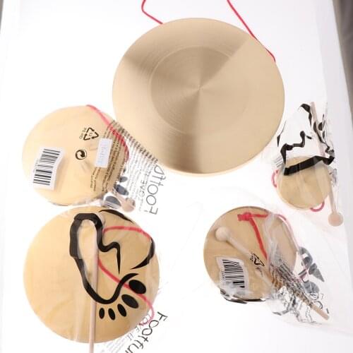 Metal Hand Gong Traditional Instrument Cymbal with Round Play Hammer 10cm Musical Instruments