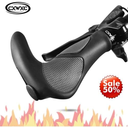 MTB Grips Bicycle Rubber Bike Handlebar Grip Bar End Cap Cycling Mountain Bike Grips Ergonomic Bicycle Handle Grips Plug Lock On