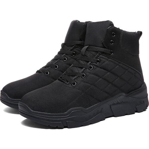 2020 Brand Mens Winter Snow Boots Waterproof Non-slip Casual Super Warm Cotton Boots Outdoor Hiking Boots Work Shoes Size 39-47