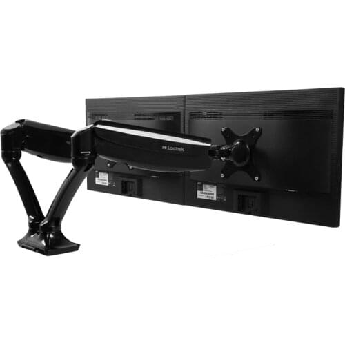 Aluminum Alloy Desktop 10"-27" Dual Monitor Holder Full Motion Computer Mount Arm Loading 1.5-5kgs Each Head DLB502-D