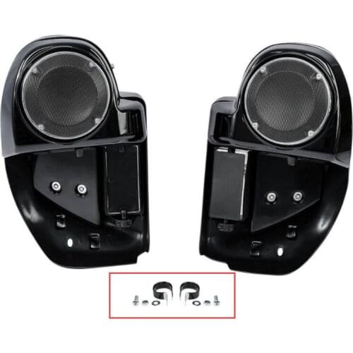 Motorcycle Lower Vented Fairing 6.5" Speaker Box For Harley Touring Street Electra Road Glide FLHX FLTRX 2014-2020 Vivid Black